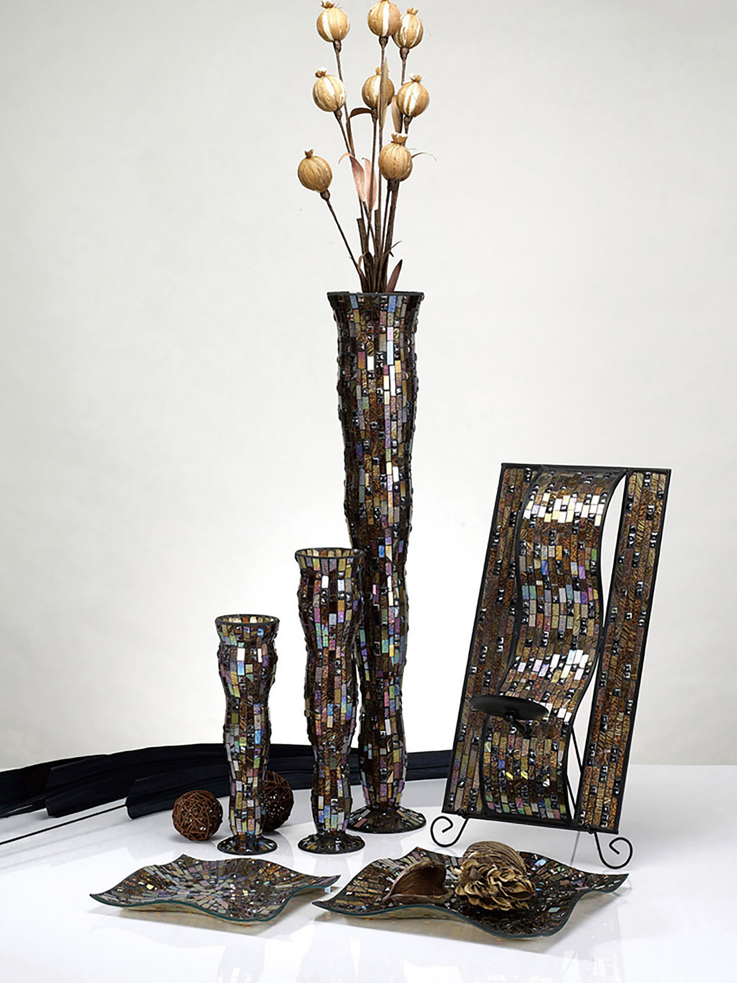 Luana Mosaic Art Glassware Diyas Home Vases Luana Mosaic Art Glassware Diyas Home Vases